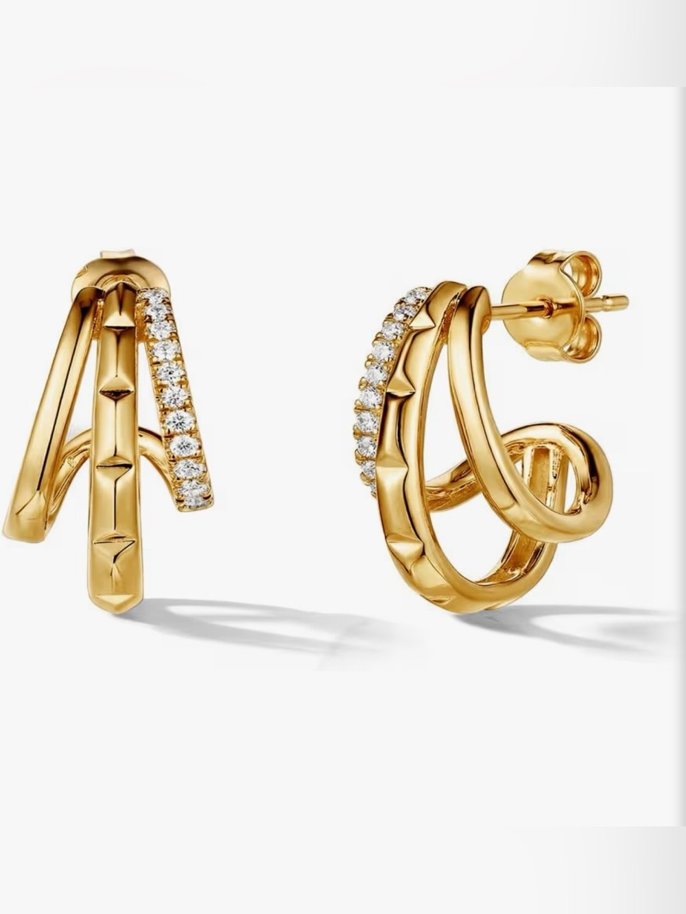 NEW 14K Gold Silver Plated Twisted Hoop Earrings